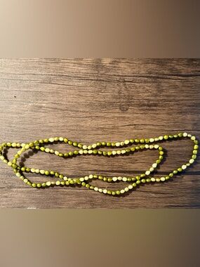 Long Green Freshwater Pearl Necklace – Multi Tone Natural Pearls 24” Strand